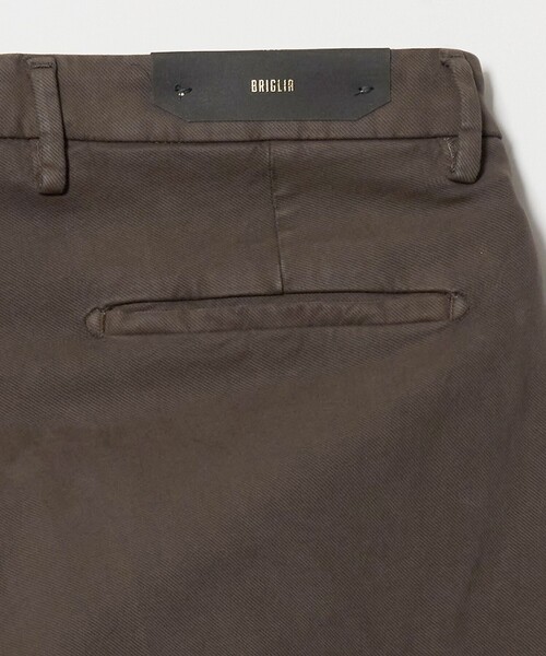 BRIGLIA 1949(ブリリア)の「<BRIGLIA 1949>TIBERIO/ツイル 1プリーツ パンツ(チノパンツ・メンズ・オフホワイト/モカ・46/48/50)」の7枚目の写真