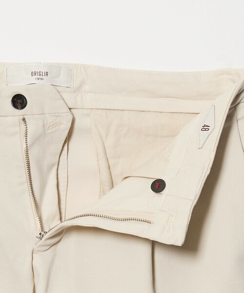 BRIGLIA 1949(ブリリア)の「<BRIGLIA 1949>TIBERIO/ツイル 1プリーツ パンツ(チノパンツ・メンズ・オフホワイト/モカ・46/48/50)」の13枚目の写真
