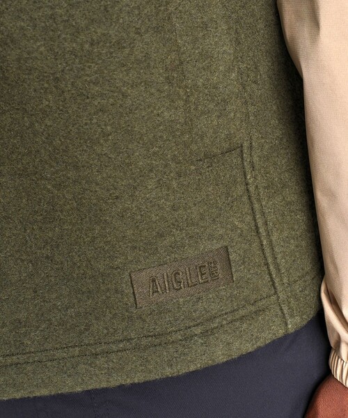 AIGLE(エーグル)の「ワンポイント刺繍ロゴ ウールブレンド ベスト T-KIT(その他アウター・メンズ・ダークグリーン/ネイビー・L/M)」の12枚目の写真