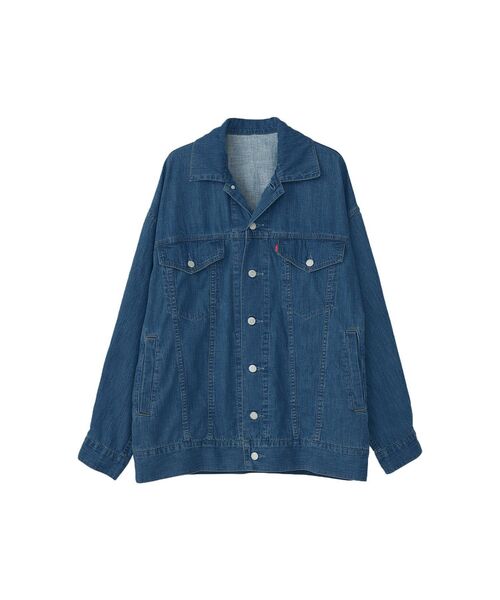 HYSTERIC GLAMOUR(ヒステリックグラマー)の「LEVITATED GIRL刺繍 オーバーデニムジャケット(デニムジャケット・レディース・ライトインディゴブルー・FREE)」の2枚目の写真