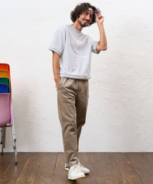 No Rain No Rainbow（ノーレインノーレインボー）の「msw1945- heartwarming print 8oz short sleeve trainer ショートスリーブスウェット(NR26W-21)（スウェット・メンズ・ブラック/ミント/アッシュ・L/S/M）」の14枚目の写真
