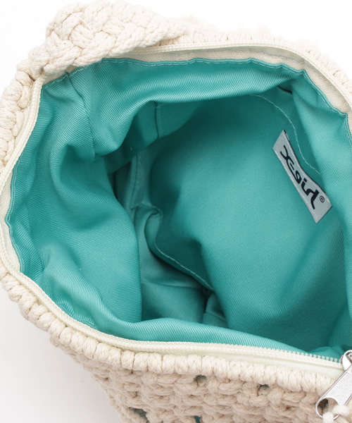 X-girl(エックスガール)の「【mini掲載】MACRAME SHOULDER BAG /ショルダーバッグ/ななめがけ/編みバッグ/ボヘミアン/トレンド(ショルダーバッグ・レディース・ホワイト/ピンク・ONE SIZE)」の10枚目の写真