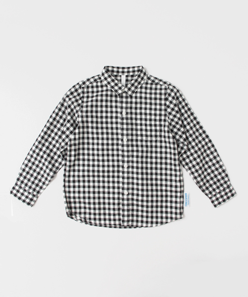 URBAN RESEARCH DOORS(アーバンリサーチドアーズ)の「FORK&SPOON Gingham Basic SH(シャツ/ブラウス・キッズ・ブラック/グレー・105/90/120)」の2枚目の写真