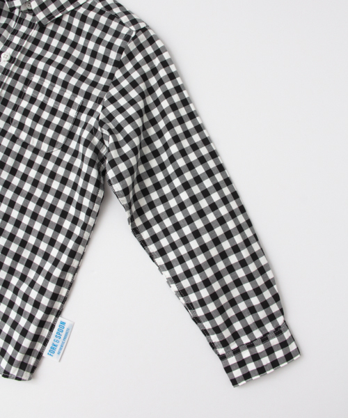 URBAN RESEARCH DOORS(アーバンリサーチドアーズ)の「FORK&SPOON Gingham Basic SH(シャツ/ブラウス・キッズ・ブラック/グレー・105/90/120)」の5枚目の写真