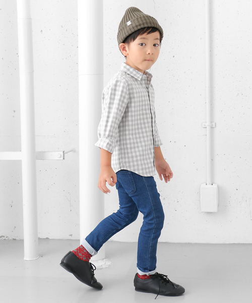 URBAN RESEARCH DOORS(アーバンリサーチドアーズ)の「FORK&SPOON Gingham Basic SH(シャツ/ブラウス・キッズ・ブラック/グレー・105/90/120)」の15枚目の写真