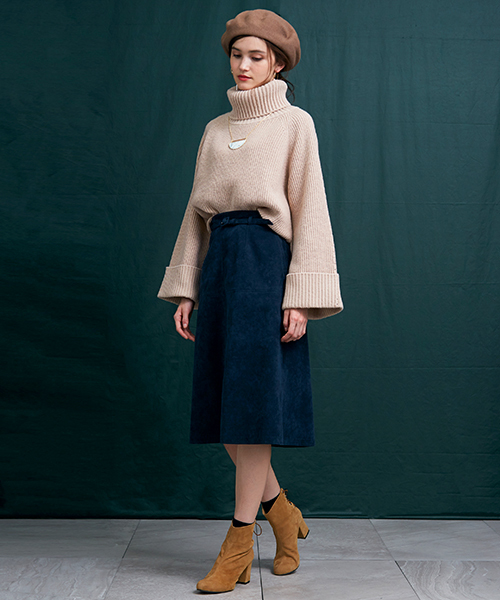 UNITED TOKYO(ユナイテッドトウキョウ)の「ワイドスリーブニットプルオーバー(ニット/セーター・レディース・ブラウン/グレー/アイボリー・FREE)」の9枚目の写真