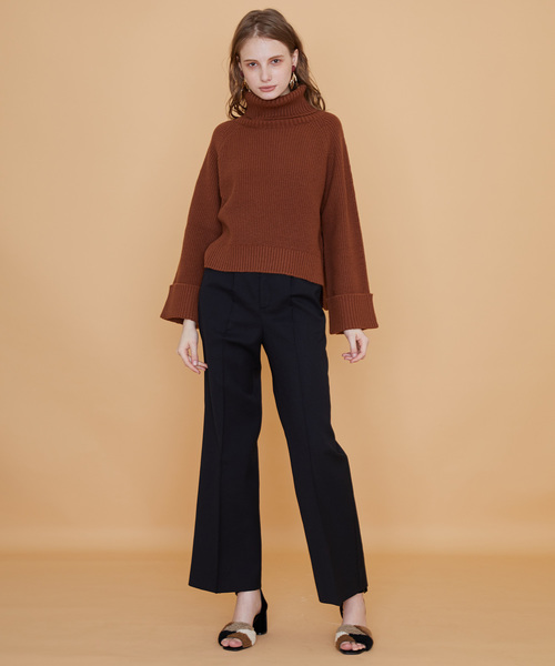 UNITED TOKYO(ユナイテッドトウキョウ)の「ワイドスリーブニットプルオーバー(ニット/セーター・レディース・ブラウン/グレー/アイボリー・FREE)」の12枚目の写真