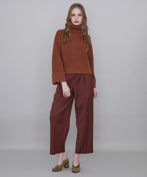 UNITED TOKYO(ユナイテッドトウキョウ)の「ワイドスリーブニットプルオーバー(ニット/セーター・レディース・ブラウン/グレー/アイボリー・FREE)」の13枚目の写真