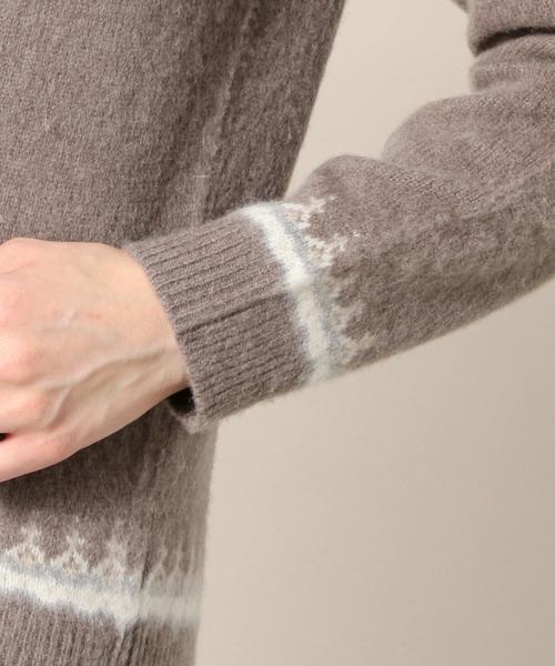 BEAUTY&YOUTH UNITED ARROWS（ビューティーアンドユースユナイテッドアローズ）の「BY ラウンドジャカード モックネックニット◆（ニット/セーター・レディース・オフホワイト/モカ・FREE）」の8枚目の写真