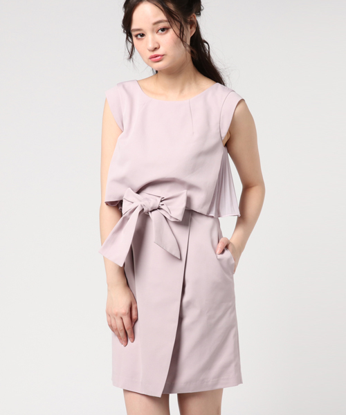JILL by JILL STUART（ジルバイジルスチュアート）の「PLEATED COCOON DRESS（ワンピース・レディース・ブルー/ネイビー/ピンク・MEDIUM/SMALL）」の3枚目の写真