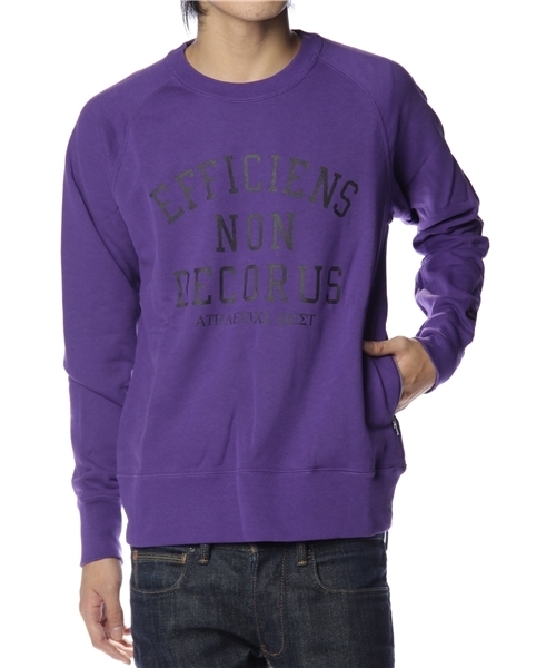 NIKE（ナイキ）の「NIKE エフィシエンスクルー（スウェット・メンズ・ブラック/ダークグレー/パープル・SMALL/MEDIUM/LARGE）」の3枚目の写真