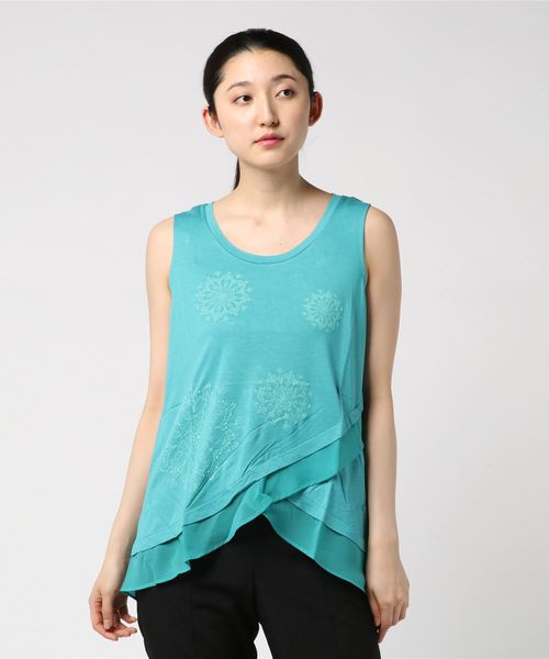 Desigual(デシグアル)の「「Desigual/デシグアル」Tシャツ(Tシャツ/カットソー・レディース・ホワイト系その他/オレンジ系その他/ブラック/グリーン系その他・X-SMALL/LARGE/SMALL/MEDIUM/X-LARGE/XX-LARGE)」の4枚目の写真