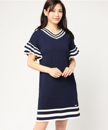 BLUE LABEL CRESTBRIDGE | フレアスリーブ　ニットワンピース(ワンピース)