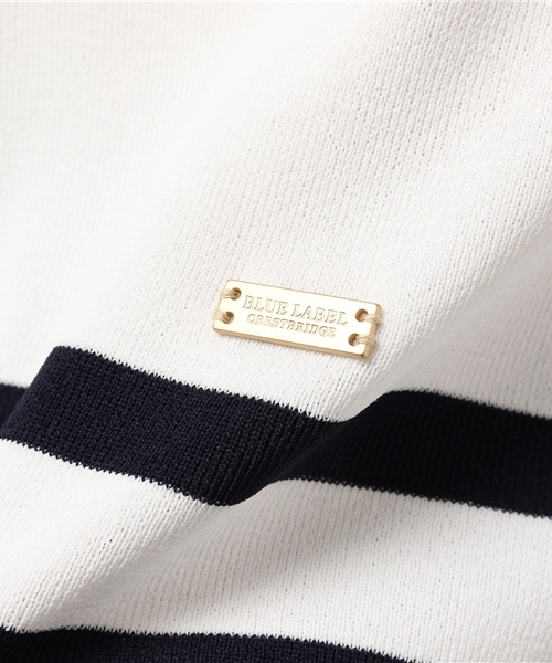 BLUE LABEL CRESTBRIDGE(ブルーレーベルクレストブリッジ)の「フレアスリーブ ニットワンピース(ワンピース・レディース・ネイビー/オフホワイト・38)」の10枚目の写真