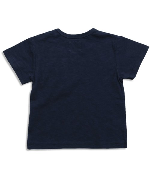 apres les cours（アプレレクール）の「LEE袖ポケットTシャツ（Tシャツ/カットソー・キッズ・ネイビー/オフホワイト・80/90/100/110/130/140/120）」の5枚目の写真