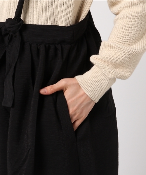 POU DOU DOU（プードゥドゥ）の「2wayリボンジャンスカ（ジャンパースカート・レディース・ブラック/ネイビー/ボルドー・3）」の8枚目の写真