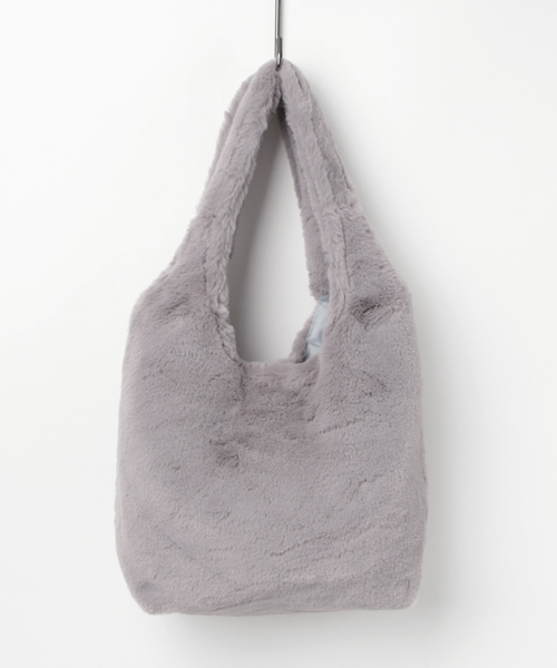 MERLOT（メルロー）の「ファーラウンドトートバッグ120-1437（トートバッグ・レディース・アイボリー/ブラック/ベージュ/グレー・FREE）」の8枚目の写真