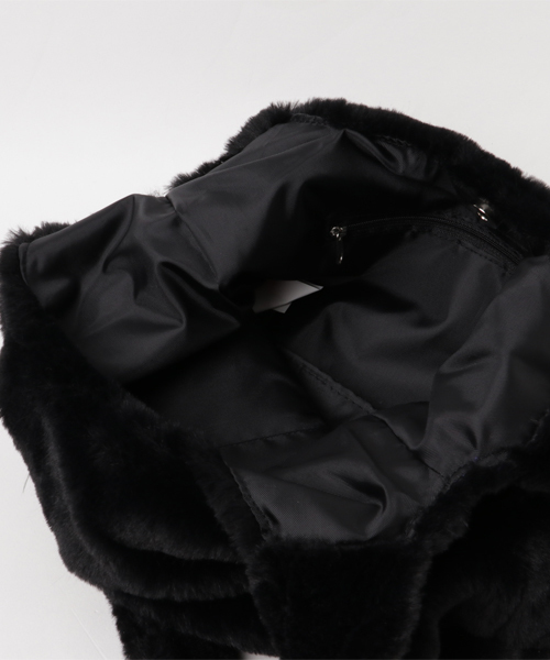 MERLOT（メルロー）の「ファーラウンドトートバッグ120-1437（トートバッグ・レディース・アイボリー/ブラック/ベージュ/グレー・FREE）」の10枚目の写真