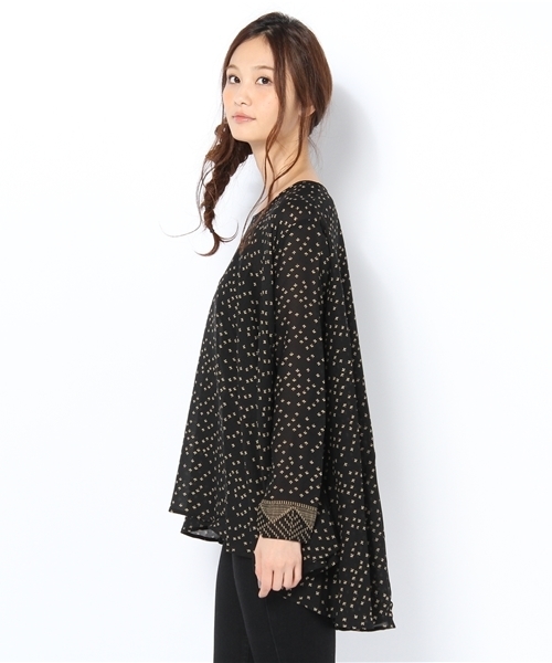 NANO universe(ナノユニバース)の「MES DEMOISELLES/Elza TOPS(シャツ/ブラウス・レディース・ホワイト/ブラック・36)」の3枚目の写真