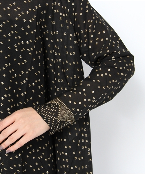 NANO universe(ナノユニバース)の「MES DEMOISELLES/Elza TOPS(シャツ/ブラウス・レディース・ホワイト/ブラック・36)」の6枚目の写真