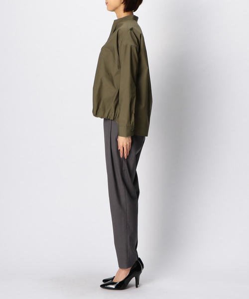 NARACAMICIE（ナラカミーチェ）の「フロントギャザーヘム長袖ブラウス（シャツ/ブラウス・レディース・ホワイト/カーキ/ブルー・MEDIUM）」の11枚目の写真