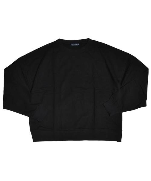 MinoriTY（マイノリティ）の「ビッグシルエットクルーネック長袖スウェット トレーナー ルーズ（スウェット・メンズ・ホワイト/ブラック/ベージュ/杢グレー/ブルーグレー/カーキ/ピンク/ブルー系その他/ホワイト×ブラック/ホワイト×ブルー/ホワイト×グレー・L/M）」の12枚目の写真