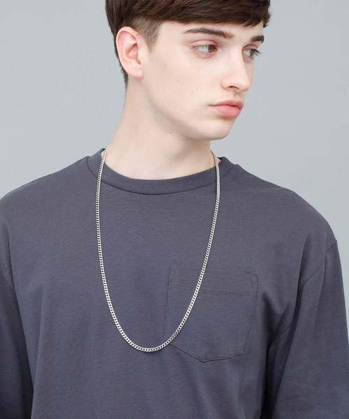 EMMA CLOTHES（エマクローズ）の「シングルチェーンネックレス Silver/Black 2019（ネックレス・メンズ・ブラック/シルバー/ブラック系その他/シルバー系その他・FREE）」の4枚目の写真