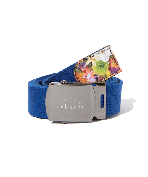 rehacer（レアセル）の「rehacer STAND : Flower Point  Buckle Belt（ベルト・メンズ・ホワイト/ブラック/ネイビー/レッド/イエロー・FREE）」の2枚目の写真