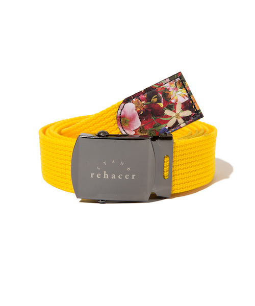 rehacer（レアセル）の「rehacer STAND : Flower Point  Buckle Belt（ベルト・メンズ・ホワイト/ブラック/ネイビー/レッド/イエロー・FREE）」の4枚目の写真