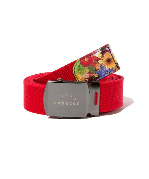 rehacer（レアセル）の「rehacer STAND : Flower Point  Buckle Belt（ベルト・メンズ・ホワイト/ブラック/ネイビー/レッド/イエロー・FREE）」の9枚目の写真