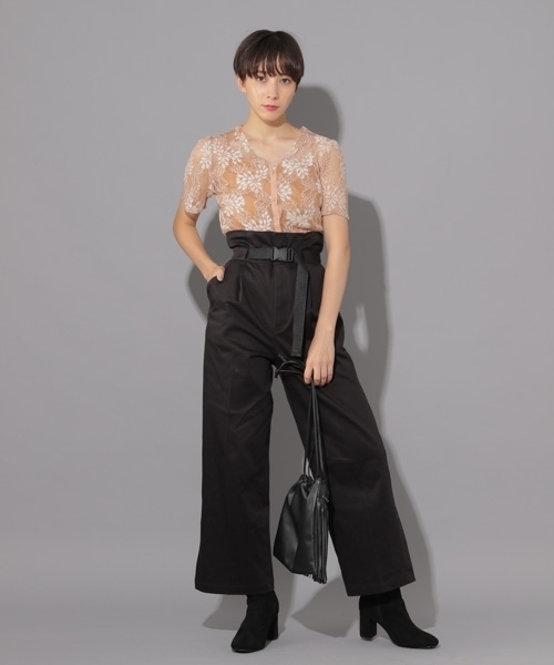 PAGEBOY(ページボーイ)の「レース2WAYインナー付きブラウス(Tシャツ/カットソー・レディース・ブラック/オフホワイト/アイボリー・FREE)」の18枚目の写真