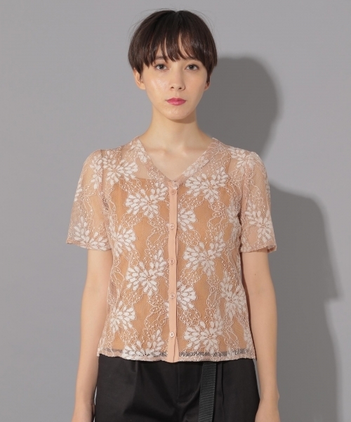 PAGEBOY(ページボーイ)の「レース2WAYインナー付きブラウス(Tシャツ/カットソー・レディース・ブラック/オフホワイト/アイボリー・FREE)」の22枚目の写真