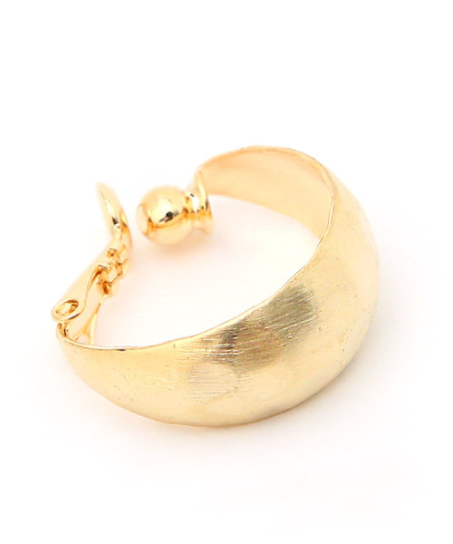 colleca la（コレカラ）の「槌目マットワイドフープイヤリング（イヤリング・レディース・シルバー/ゴールド・FREE）」の9枚目の写真