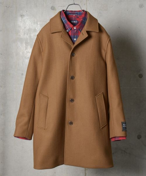 SHIPS JET BLUE(シップスジェットブルー)の「SHIPS JET BLUE: THERMOLITE メルトン ステンカラーコート◇(ステンカラーコート・メンズ・ブラック/ブラウン/ネイビー・SMALL/MEDIUM/LARGE/X-SMALL)」の14枚目の写真