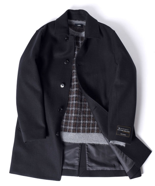 SHIPS JET BLUE(シップスジェットブルー)の「SHIPS JET BLUE: THERMOLITE メルトン ステンカラーコート◇(ステンカラーコート・メンズ・ブラック/ブラウン/ネイビー・SMALL/MEDIUM/LARGE/X-SMALL)」の15枚目の写真