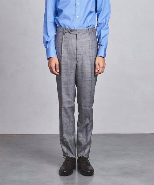 UNITED ARROWS（ユナイテッドアローズ）の「UADT グレンチェック 1プリーツ パンツ（スラックス・メンズ・グレー・52/48/46/42/44/50/54）」の4枚目の写真