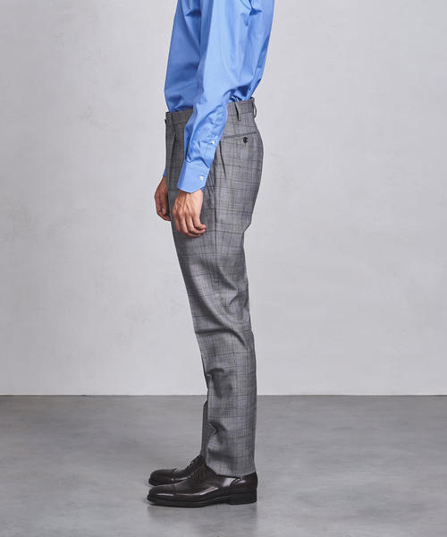 UNITED ARROWS（ユナイテッドアローズ）の「UADT グレンチェック 1プリーツ パンツ（スラックス・メンズ・グレー・52/48/46/42/44/50/54）」の3枚目の写真