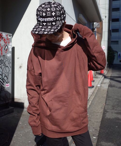 rovtski（ロフトスキー）の「【ビッグシルエット】LEESMA PO HOOD SW SOLID（パーカー・レディース・ベージュ/ブラウン/モカ・FREE）」の7枚目の写真