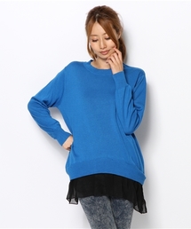 裾シフォン付 Tシャツ