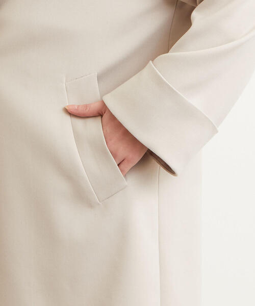 green label relaxing（グリーンレーベルリラクシング）の「◆FFC ダブルクロス チェスター コート（チェスターコート・レディース・ベージュ/ネイビー/ダークグリーン・38/40/34/36）」の15枚目の写真