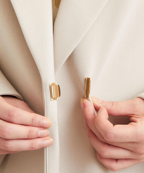 green label relaxing（グリーンレーベルリラクシング）の「◆FFC ダブルクロス チェスター コート（チェスターコート・レディース・ベージュ/ネイビー/ダークグリーン・38/40/34/36）」の19枚目の写真