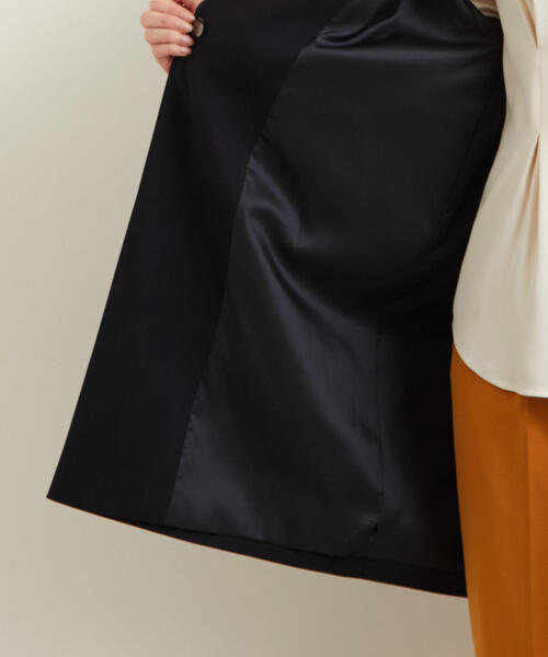 green label relaxing（グリーンレーベルリラクシング）の「◆FFC ダブルクロス チェスター コート（チェスターコート・レディース・ベージュ/ネイビー/ダークグリーン・38/40/34/36）」の20枚目の写真