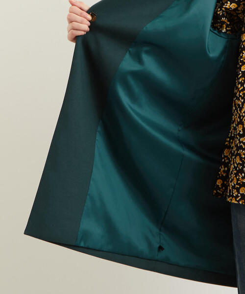 green label relaxing（グリーンレーベルリラクシング）の「◆FFC ダブルクロス チェスター コート（チェスターコート・レディース・ベージュ/ネイビー/ダークグリーン・38/40/34/36）」の8枚目の写真