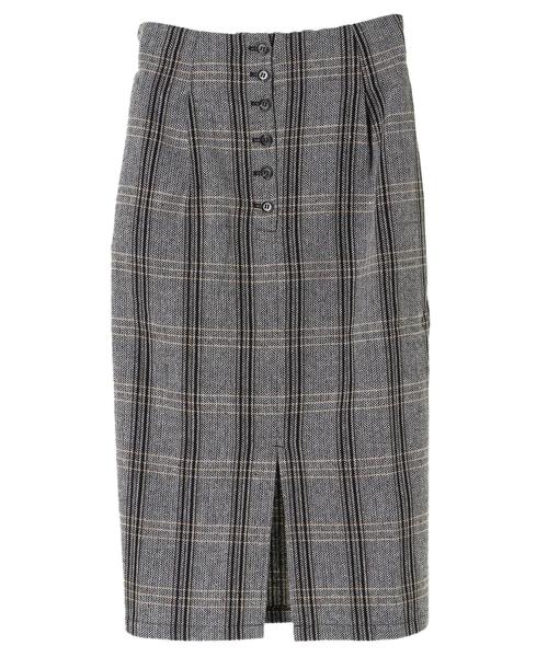 YECCA VECCA(イェッカヴェッカ)の「・ヘリンボーンチェックタイトスカート(スカート・レディース・ブラック・FREE)」の2枚目の写真