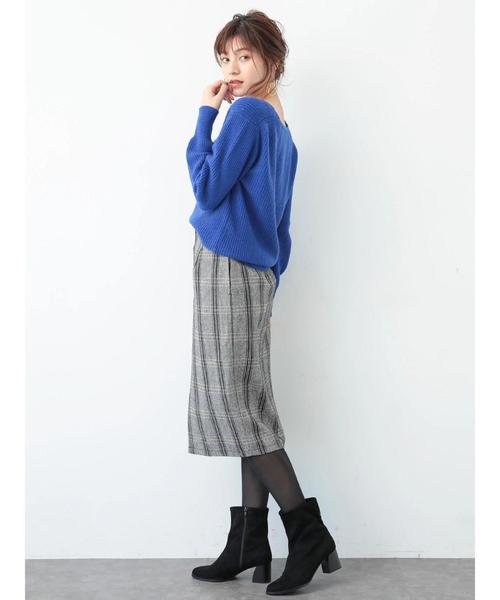 YECCA VECCA(イェッカヴェッカ)の「・ヘリンボーンチェックタイトスカート(スカート・レディース・ブラック・FREE)」の5枚目の写真