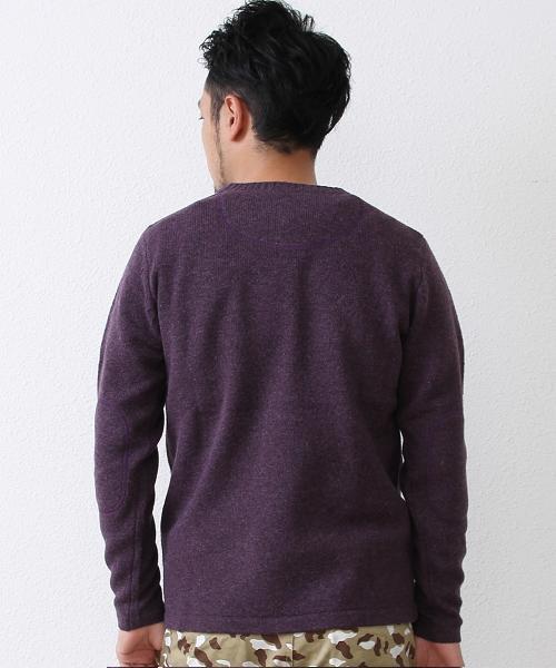 coen（コーエン）の「ラムウールクルーネックニット（ニット/セーター・メンズ・ライトグレー/ライトブルー/パープル/ダークグリーン・SMALL/MEDIUM/LARGE/X-LARGE）」の6枚目の写真