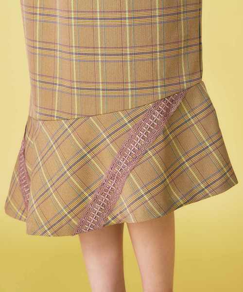 MIIA（ミーア）の「チェック柄ペプラムスカート（スカート・レディース・ブラック/オレンジ/イエロー・FREE）」の11枚目の写真
