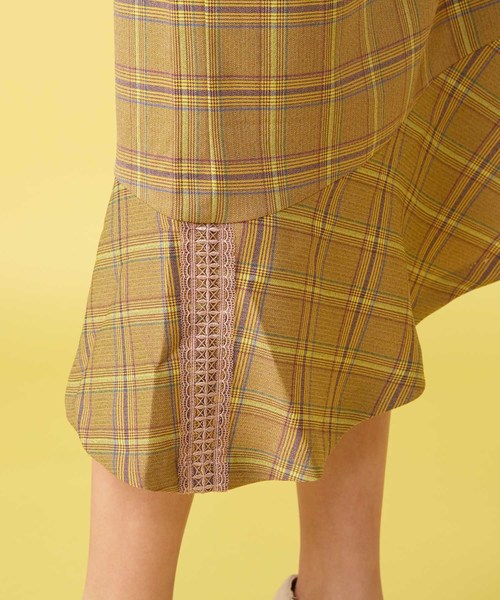 MIIA（ミーア）の「チェック柄ペプラムスカート（スカート・レディース・ブラック/オレンジ/イエロー・FREE）」の20枚目の写真