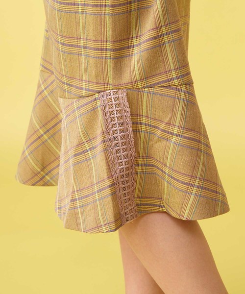 MIIA（ミーア）の「チェック柄ペプラムスカート（スカート・レディース・ブラック/オレンジ/イエロー・FREE）」の19枚目の写真