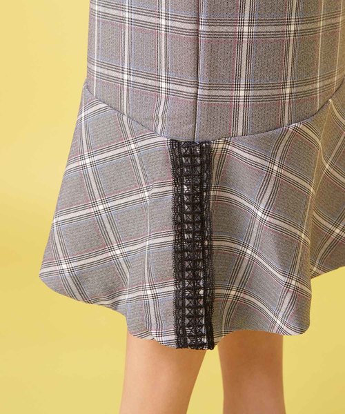 MIIA（ミーア）の「チェック柄ペプラムスカート（スカート・レディース・ブラック/オレンジ/イエロー・FREE）」の14枚目の写真